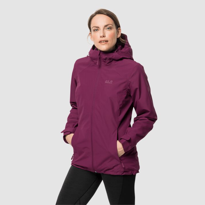 Jack Wolfskin Womens Norrland 3in1 Jacket Fuchsia 864721QPB